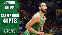Jayson Tatum scores 41, ties career high in Celtics vs. Lakers | NBA 2019-20 Highlights