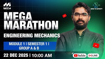 FREE B.Tech Engineering Mechanics Marathon 🔥 | Semester 1 | Module 1 | Group C | LIVE Class