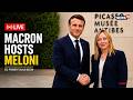 France PM Macron Hosts Meloni in France | EU Power Talks Begin at Franco-Italian Summit LIVE