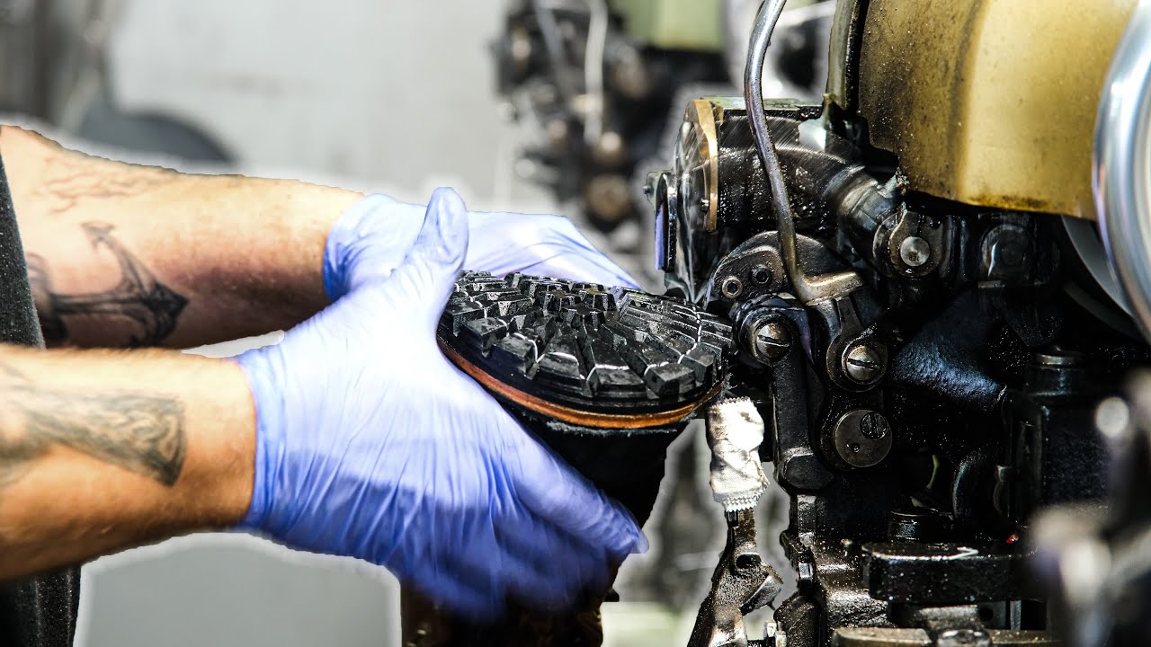 Nicks Boot Rebuilds Old And Worn Black And Tan Work Boot YouTube