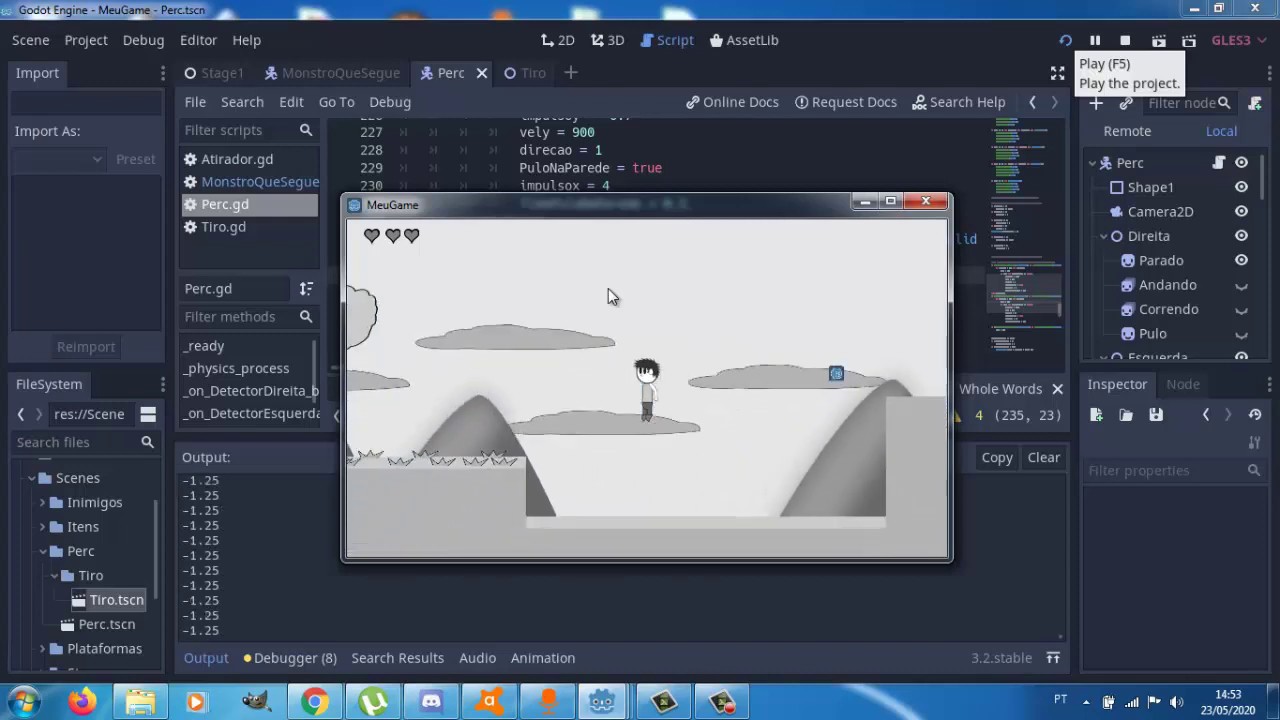 Como Criar Jogos de Plataforma 2d Godot 3 - 21 - Wall Jumn(Pulo na ...