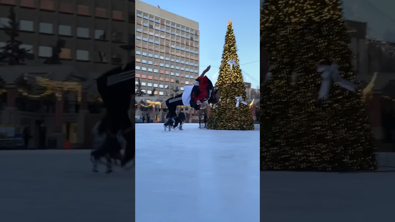 Flippin’ on the iconic Olympic Plaza 🔥 