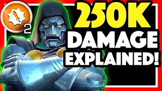 250K DAMAGE! DOCTOR DOOM MASSIVE Fury Stack Rotation Explained!
