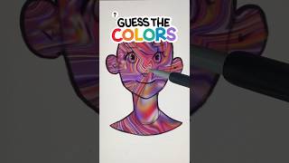 Guess The RANDOM Colors For My Drawing…😳🌈🎃 (SPOOKY Results) #artchallenge #guessthecolor #drawing