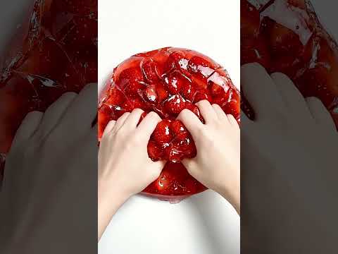 Giant Tanghulu Slime Crush! 🍓💥 #ASMR #Slime #Tanghulu #Crunch #Satisfying