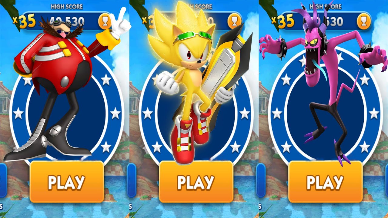 Sonic Dash - Extreme Gear Super Sonic New Character Unlocked vs Bosses ...