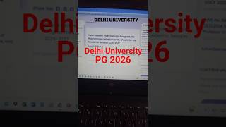 DU PG notification 2026 | DU form | CUET PG | Admission #cuetpg #delhiuniversity
