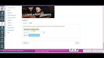 How to Submit Audio or Video for a Canvas Assignment