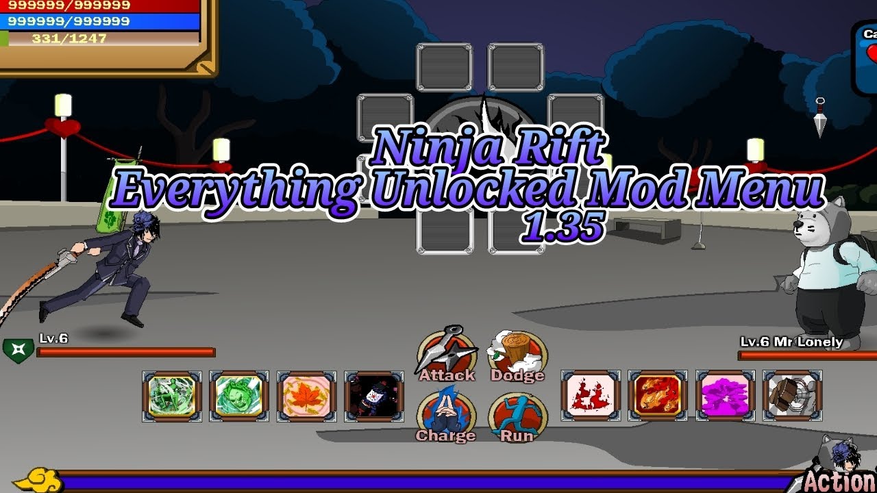 MOD & APK Ninja Rift Version 1.35 | Everything Unlocked Mod Menu - YouTube