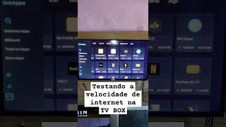 Testando a velocidade de internet na TV BOX MXQ PRO 4K 5G tvbox tvbox4k tvboxmxqpro4k