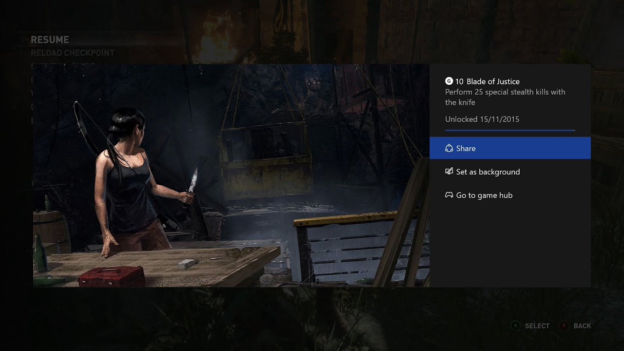 Super Fast Blade of Justice Achievement Tomb Raider Solestro's FEATs