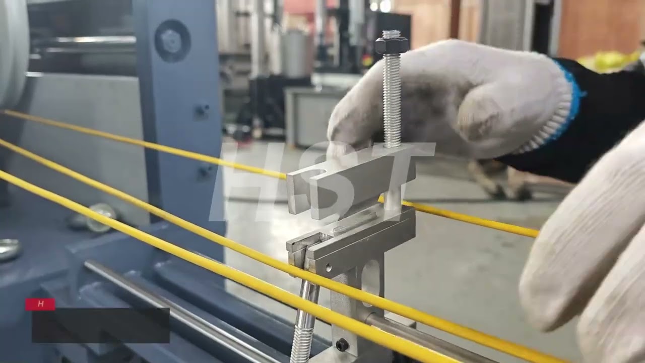 Fiber optic cable tensile testing machine