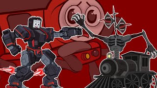 Diesel VS Siren Head | Robot Trains Animation #soloanimation