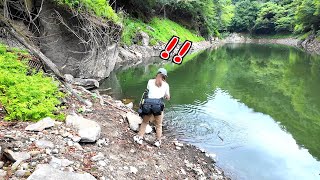 釣りガールのエイトトラップにデカバスがチェイス!