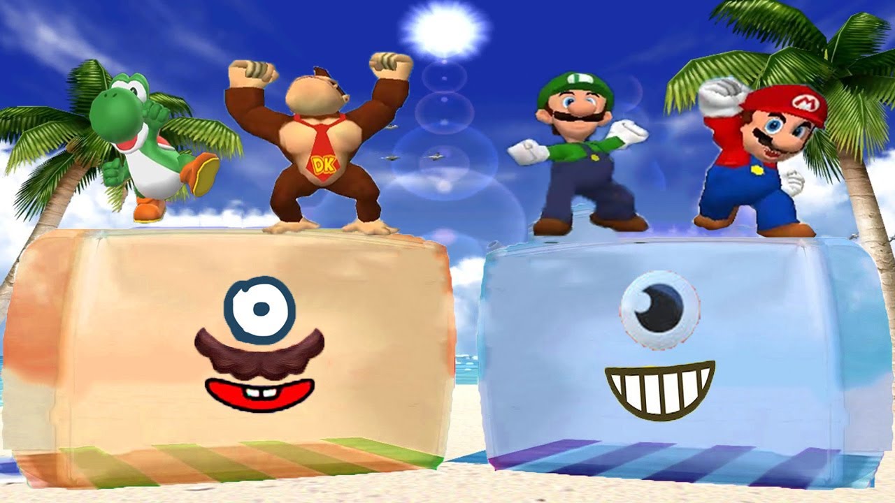 MARIO PARTY 4 MINIGAME - YOSHI DONKEY KONG VS MARIO LUIGI (MASTER CPU)