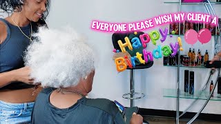 She Drove to Atlanta for Her Birthday Hair Transformation… Look at Her WHITE HAIR! 😍