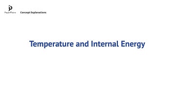 3.1.1 - Temperature and Internal Energy