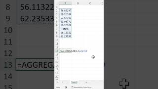 Average with Errors in Excel #shorts