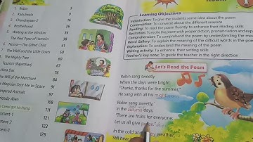 Class 4th, Lesson- 1, Robin (poem) part 1 English reader, mittsure complete exercise #school #viral