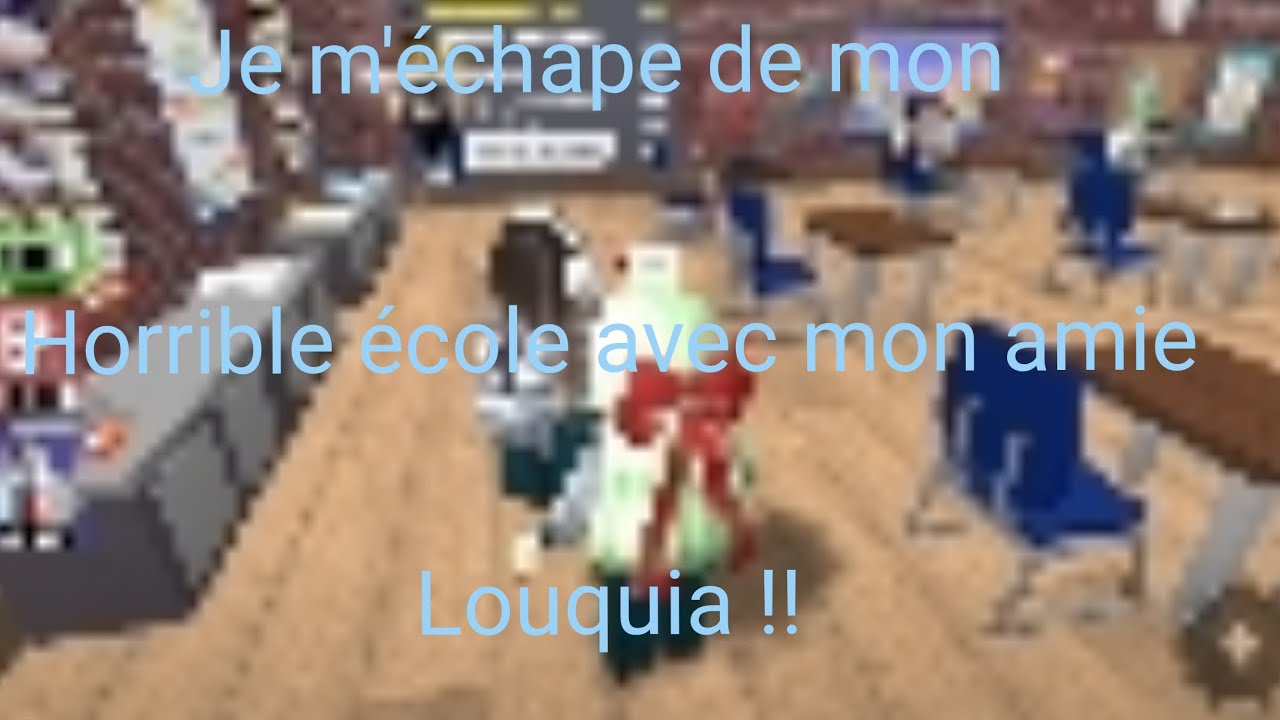 Je m'échpae de mon horrible école Roblox avec mon amie Louquia !