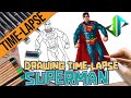 [DRAWPEDIA] TIME-LAPSE SUPERMAN from DC &amp; FORTNITE SKIN - SPEED DRAWING