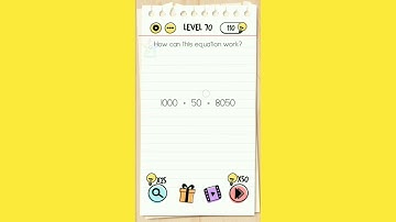 Brain Test Level 70  How can this equation work walkthrough.