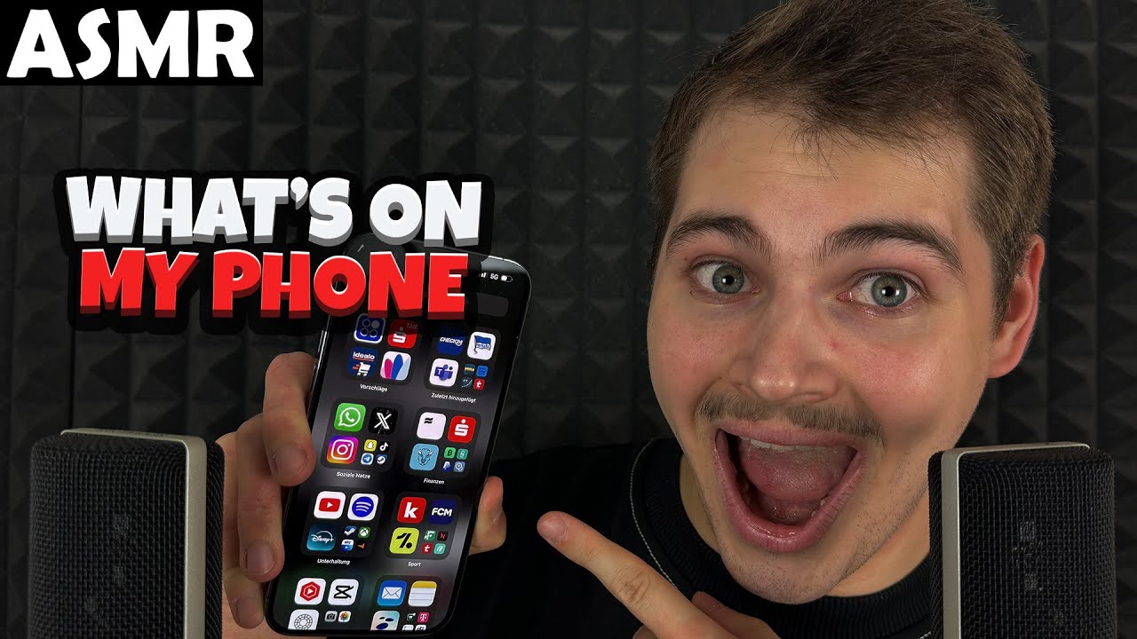 АСМР - WHAT'S ON MY PHONE (RUSSIAN) ASMR Tony Russian