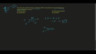 The molecular geometry of SF6 is octahedral. What is the geometry of SF4 (including lone pair(s) of