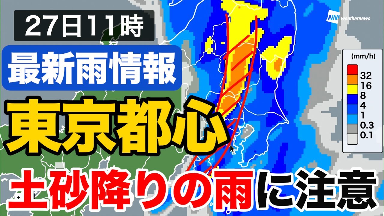 東京都心でも 土砂降りの雨 に注意 土砂降り ずぶ濡れ Youtube