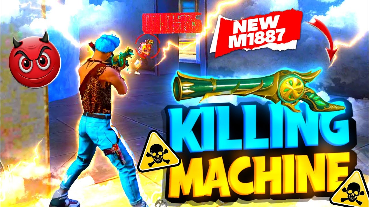 New M1887 🔥 Emerald Power Skin Gameplay Good Or Bad ? – Garena Free Fire