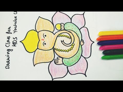 Simple ganpati bappa drawing | how to draw ganesha - YouTube