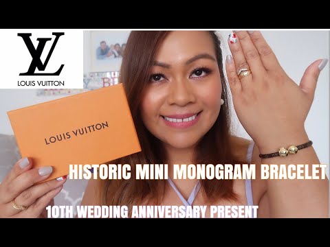 Louis Vuitton Historic Mini Monogram Bracelet Brown Monogram. Size 19