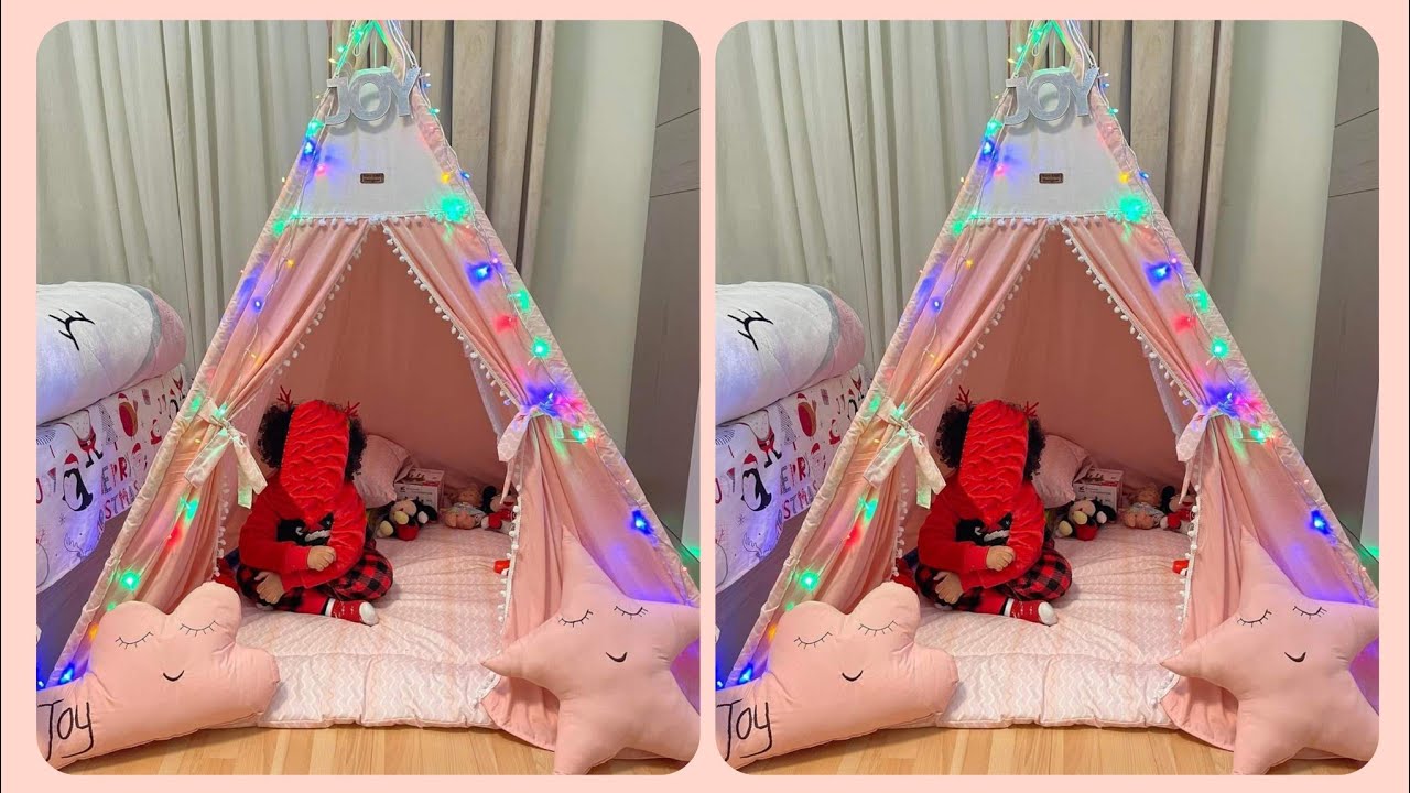 اعملى خيمة 🎪فى  خمس دقايق  DIY  tent 🎪in five minutes