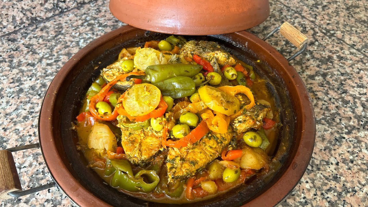 الذ طجين مغربي بحوت القرب 🐟🇲🇦/tajine poisson 
