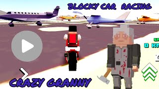 Blocky Moto Racing: Creepy Zombie Granny from Blockapolypse is in Airport | Brave Nerd Save the Day screenshot 2