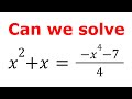 Solving a quartic  two methods