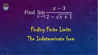 How to find a finite limit using conjugates - the indeterminate form
