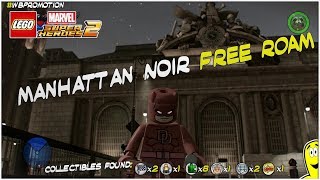 Lego Marvel Superheroes 2: Manhattan Noir FREE ROAM (All Collectibles) - HTG