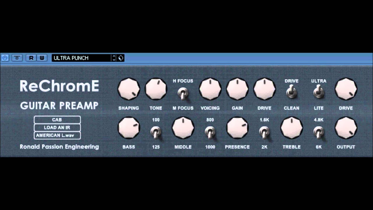 ReChrome Guitar Preamp by Ronald Passion Engineering YouTube