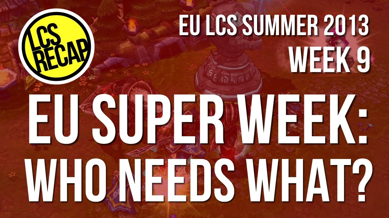 LCS Recap: EU Super Week: Who Needs What?