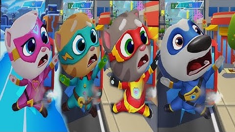 Talking Tom Hero Dash - Funny Fails moment of All Heroes ⭐️