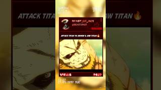 Attack Titan vs Armor & Jaw Titan#eren #aotseason4part3