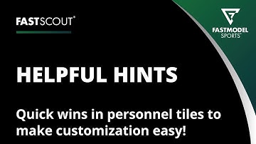 FastScout Quick Hitter: Helpful Hints for Personnel Tiles (NCAA)