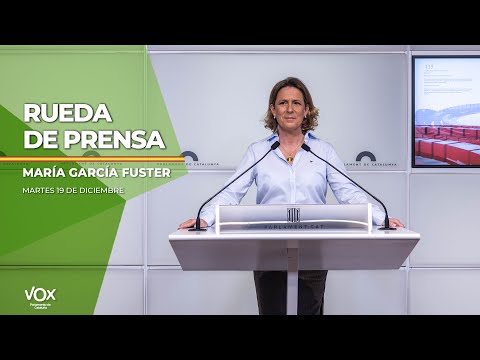 🔴 DIRECTO | Rueda de prensa de María García Fuster