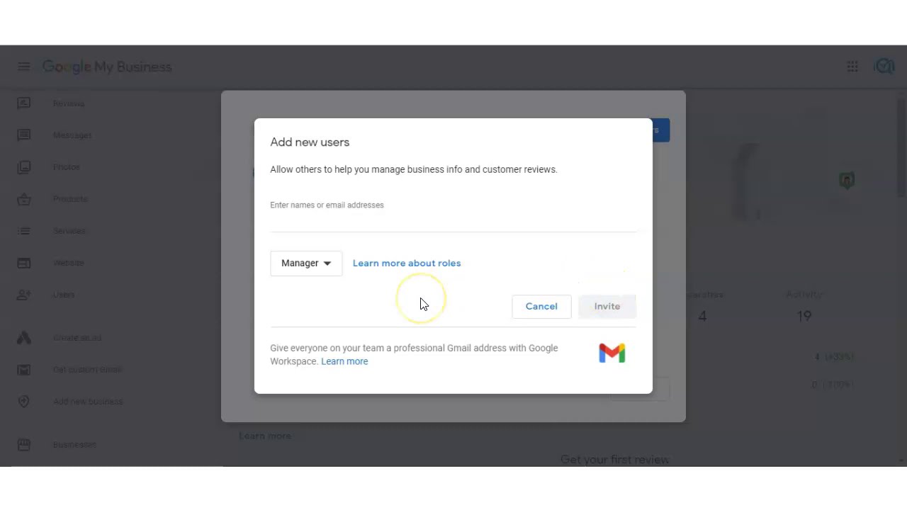 How to add a User to your Google My Business listing (2021)