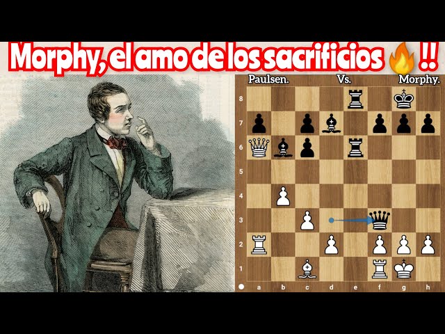 Paul Morphy faz SACRIFÍCIO HISTÓRICO DE DAMA 