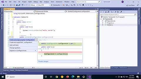 05 - .NET Core Console Application - Using Dependency Injection