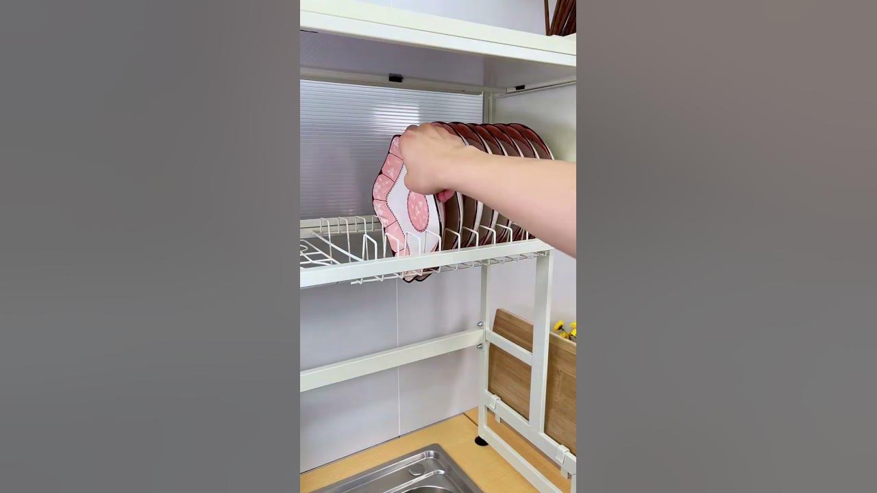 Joybos Dish Rack Over The Sink with Cutlery Drainer