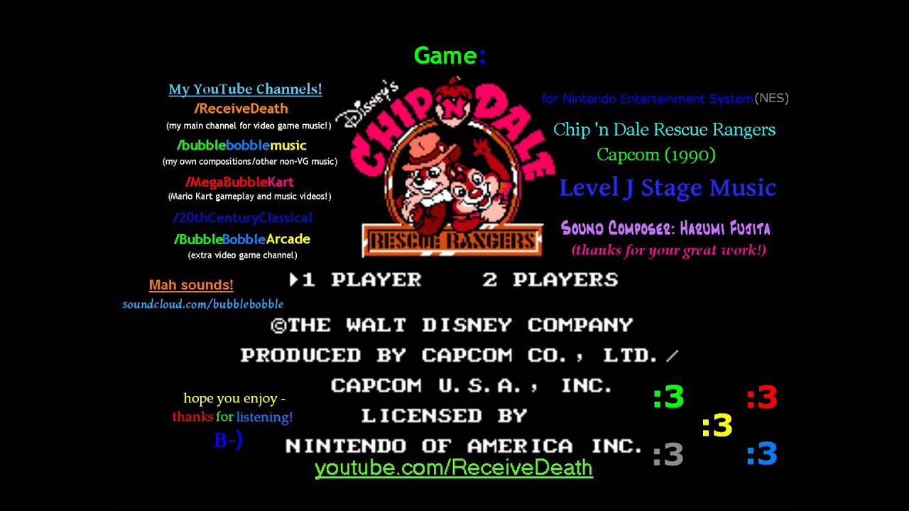 Chip & Dale Rescue Rangers (NES) - Level J (Extended OST)