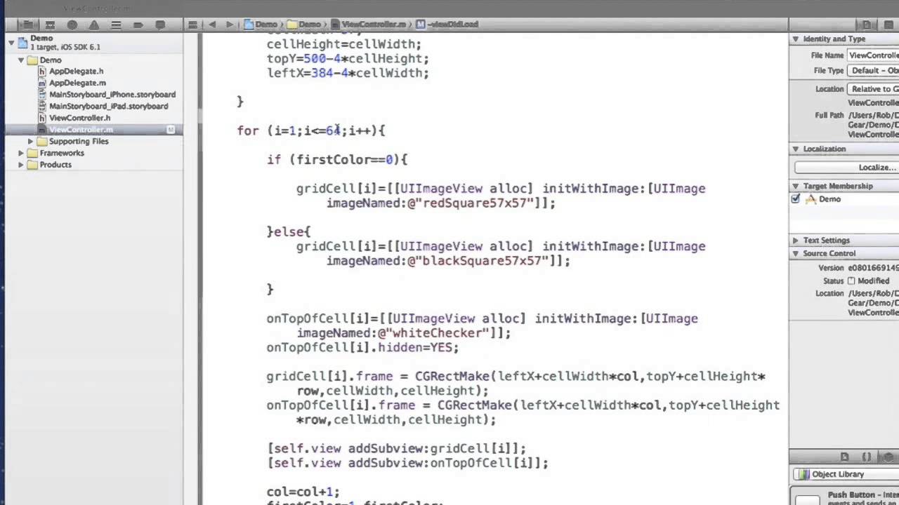 xCode Tutorial Array of ImageViews Checkerboard Example YouTube